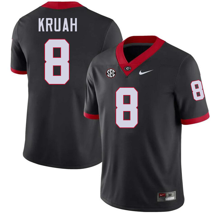 Anthony Kruah Georgia Jersey,University Of Georgia Bulldogs Football Jersey,Uniforms,Gears-Black